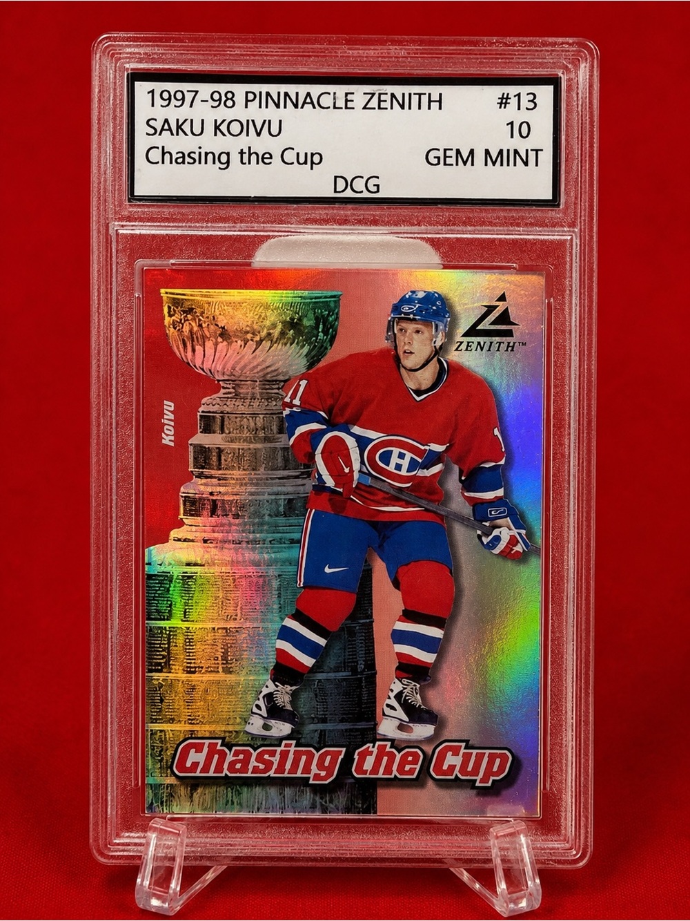 Zenith Chasing the Cup Hockey Card — Saku Koivu